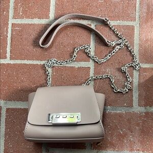 Zac Posen Taupe Chain Strap Bag